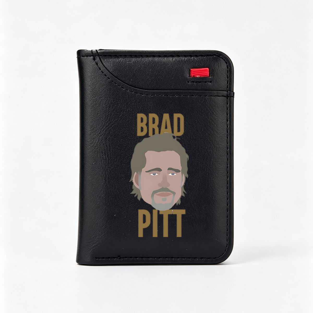 Brad Pitt Portrait Art - Vertical Style Wallet