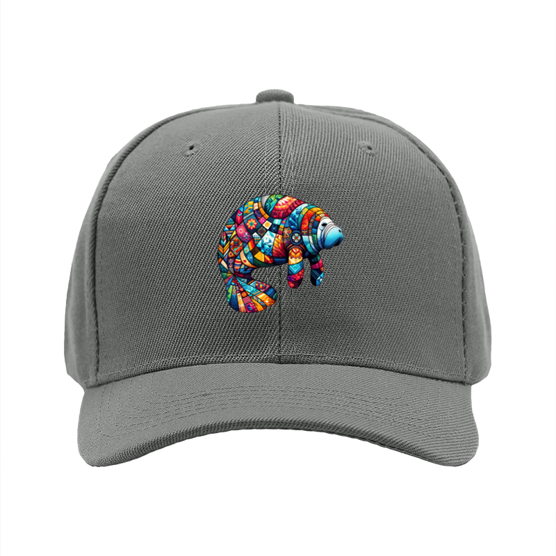 1pc New Baseball Cap Colorful Mosaic Bear Print Unisex Adjustable Hat for Outdoor Activities and Casual Wear Adults Fashion Accessory
