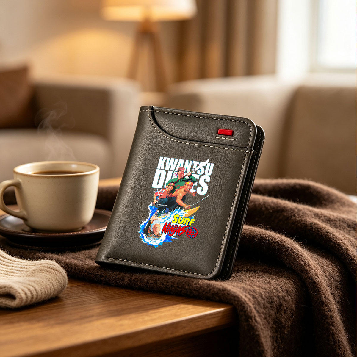 Kwantsu Dudes: Surf Ninjas featuring celebrity actors in a comedic action adventure - Vertical Style Wallet