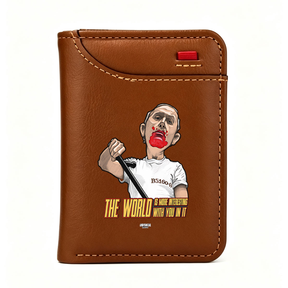The World is More Interesting With You in It - Andy Social Artwork - Vertical Style Wallet