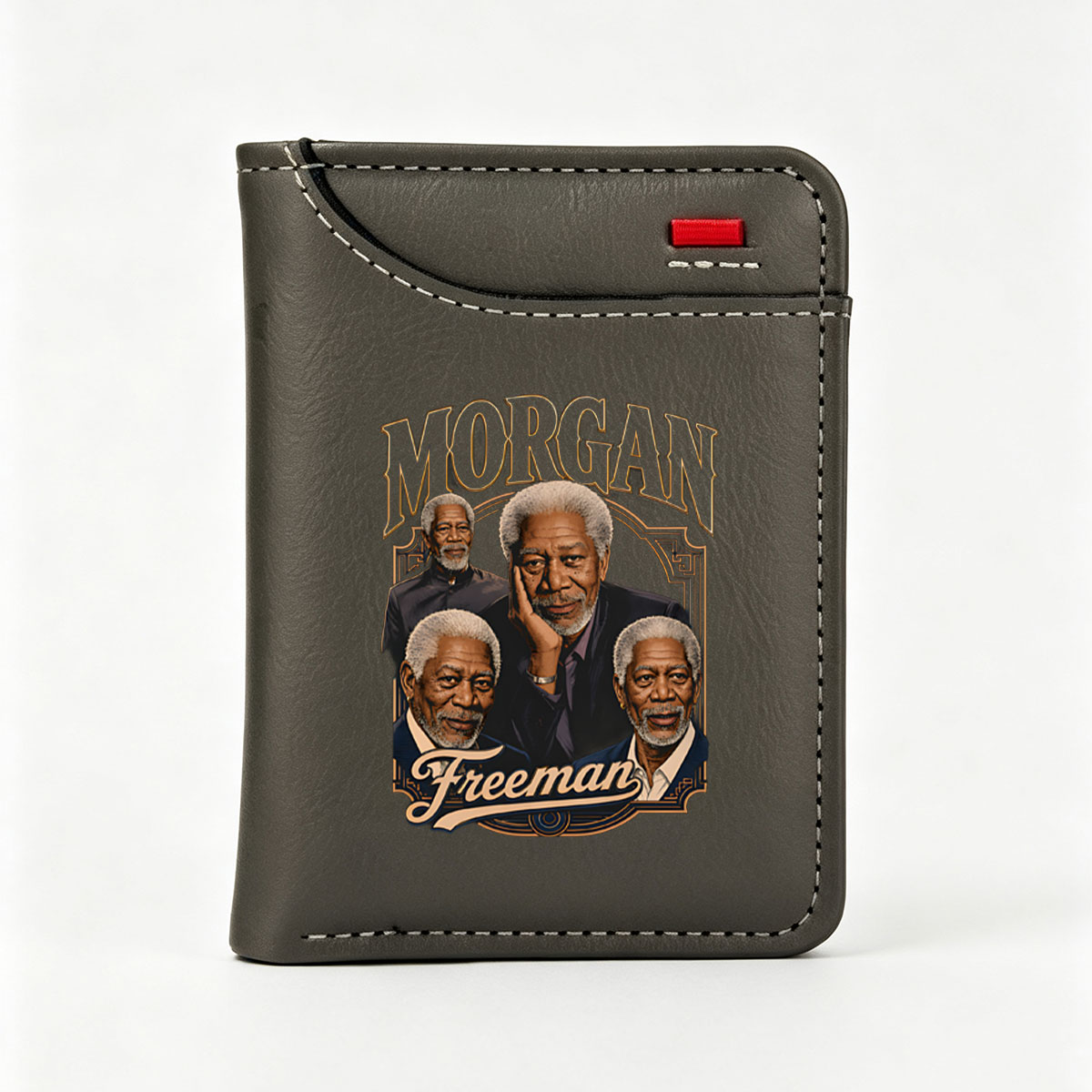 Morgan Freeman: Iconic Actor Portraits - Vertical Style Wallet