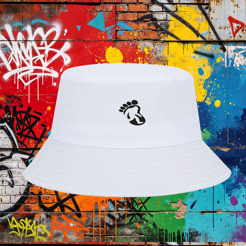 Unisex Classic Bucket Hat with Bigfoot Silhouette Print - Lightweight Sun Protection Hat for Outdoor Adventures, Hiking, Camping, and Travel - Perfect for Nature Enthusiasts and Adventure Seekers