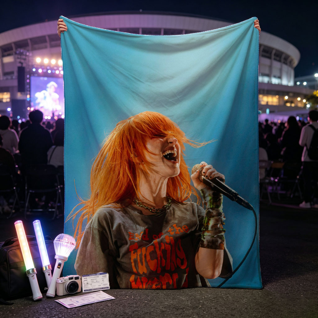 Paramore's Hayley Williams on Stage Singing with Passionate Energy - Blankets