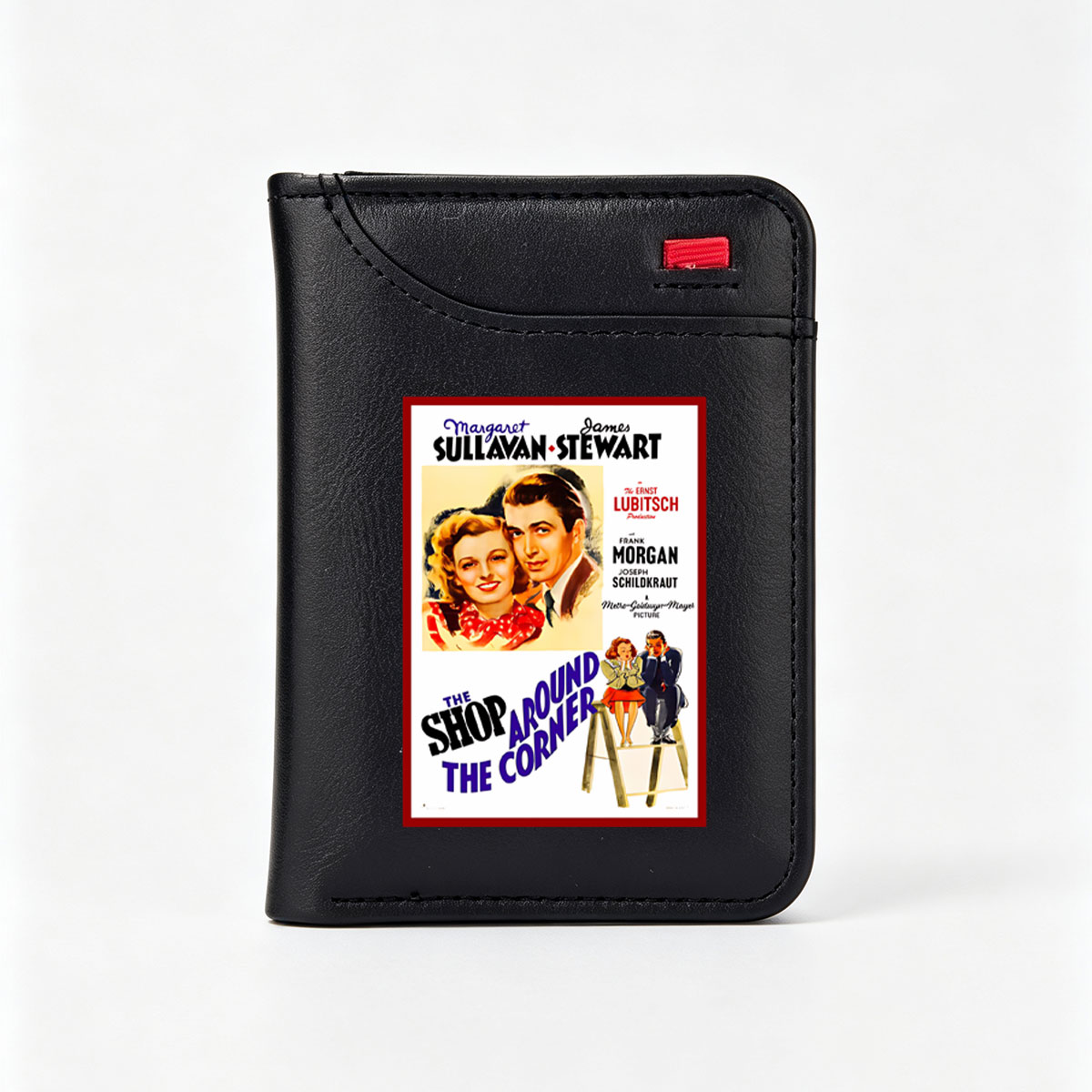The Shop Around the Corner: Margaret Sullavan, James Stewart, Frank Morgan, Joseph Schildkraut in an Ernst Lubitsch Production - Vertical Style Wallet
