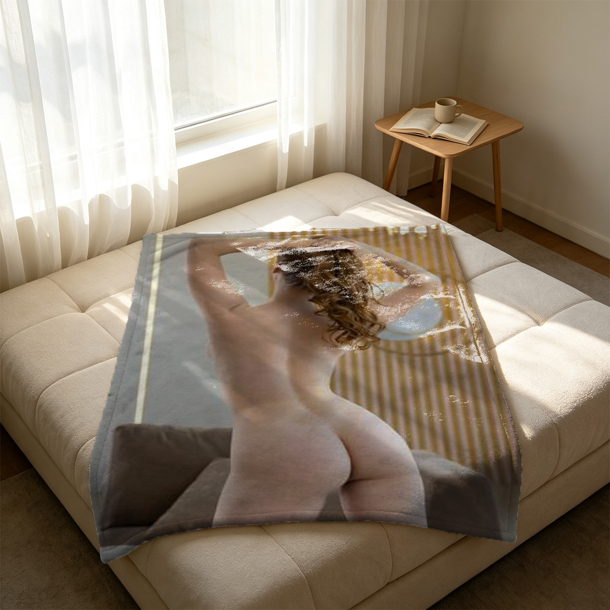 Daenerys Targaryen in Lingerie on Silk Sheets - Blanket