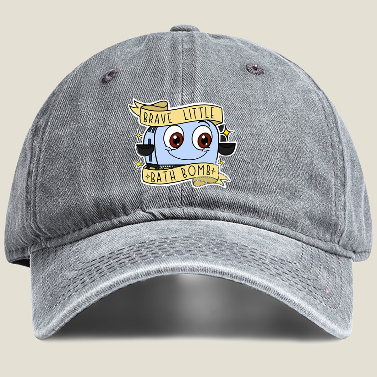 Brave Little Bath Bomb - Washed Denim - Baseball Cap