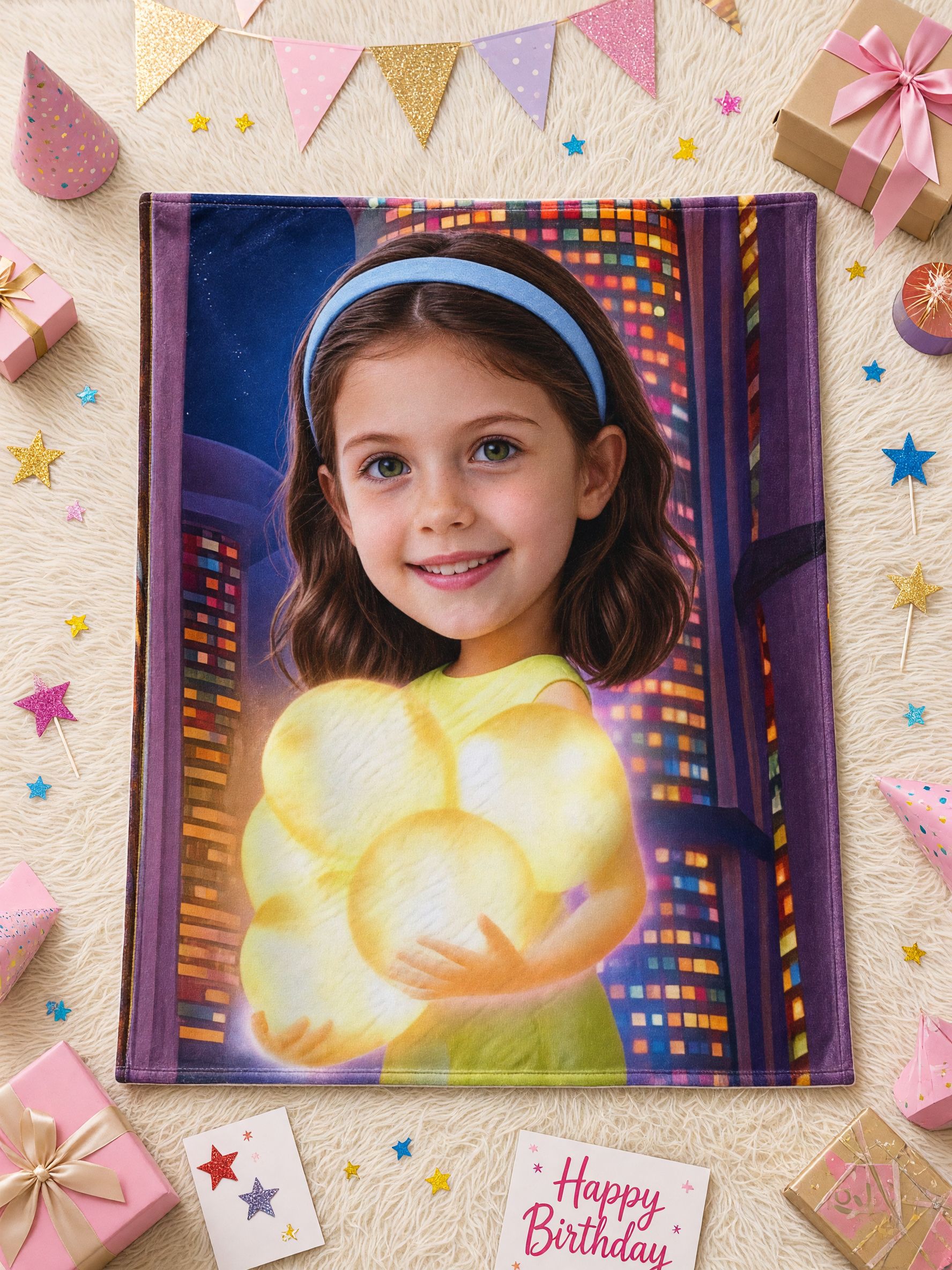 Custom Face Photo Blanket Personalized Soft Flannel Throw for Bed and Sofa Ideal Keepsake Gift