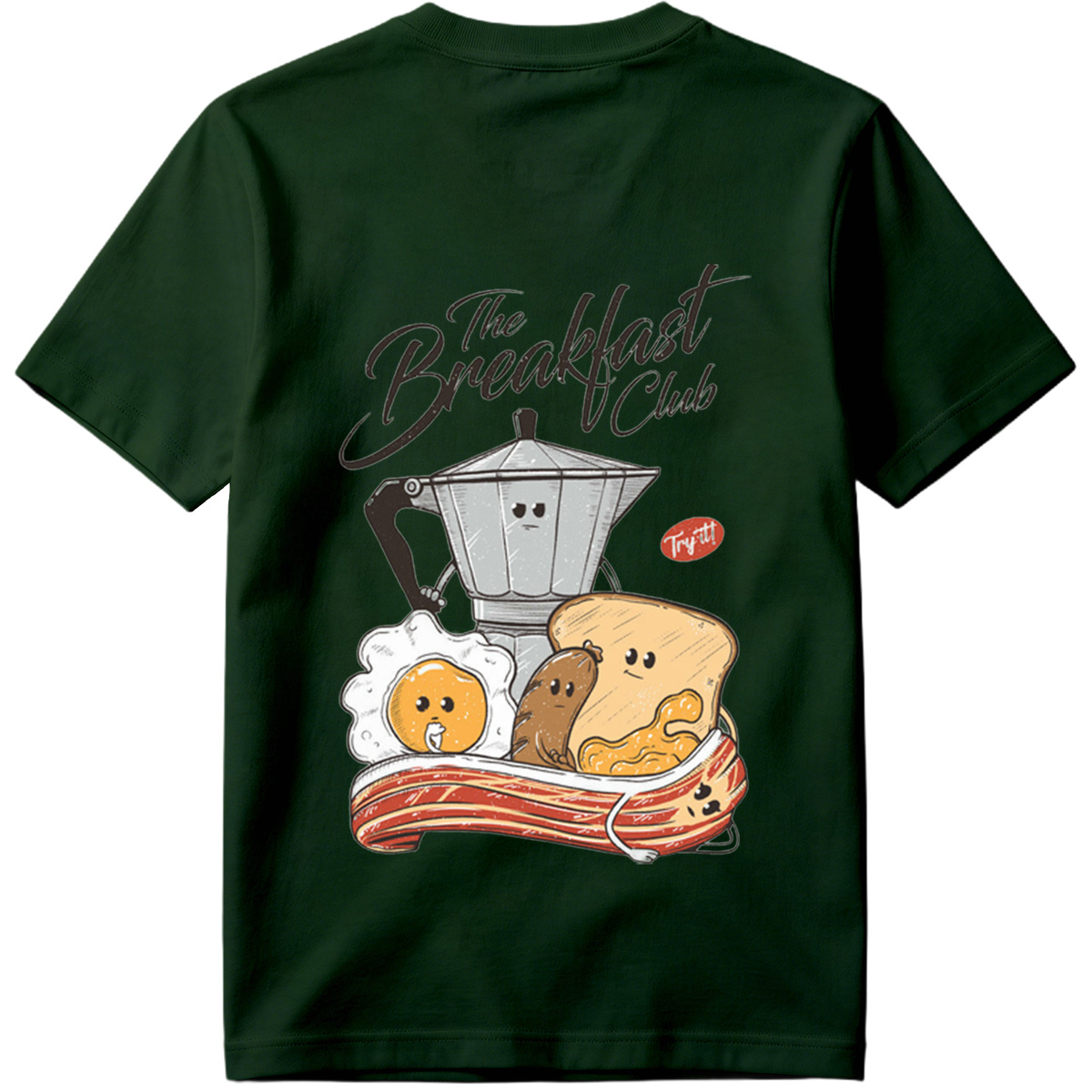 The Breakfast Club: Coffee Pot, Egg, Sausage, Toast, and Bacon - Tee