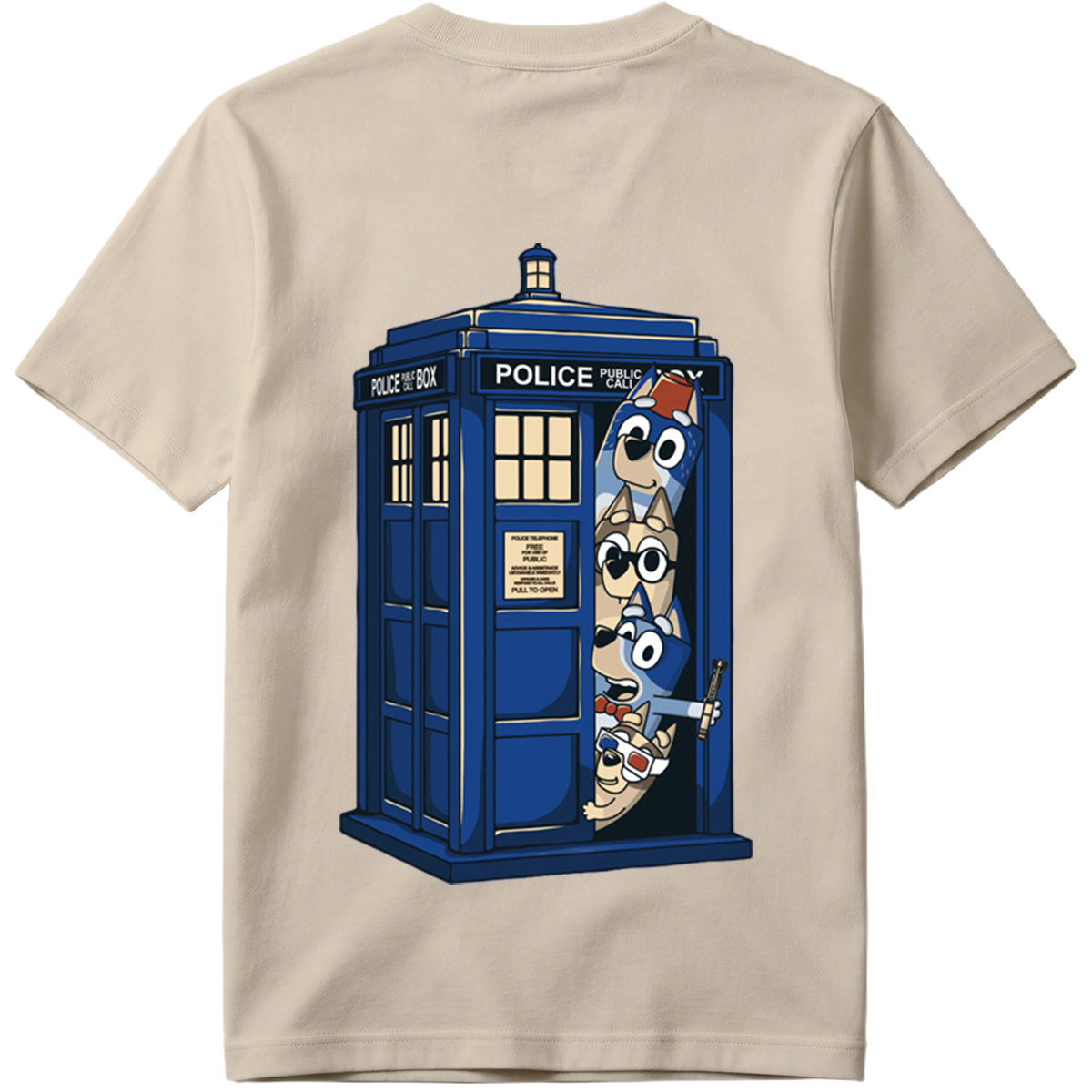 Bluey and Family in the TARDIS - Tee
