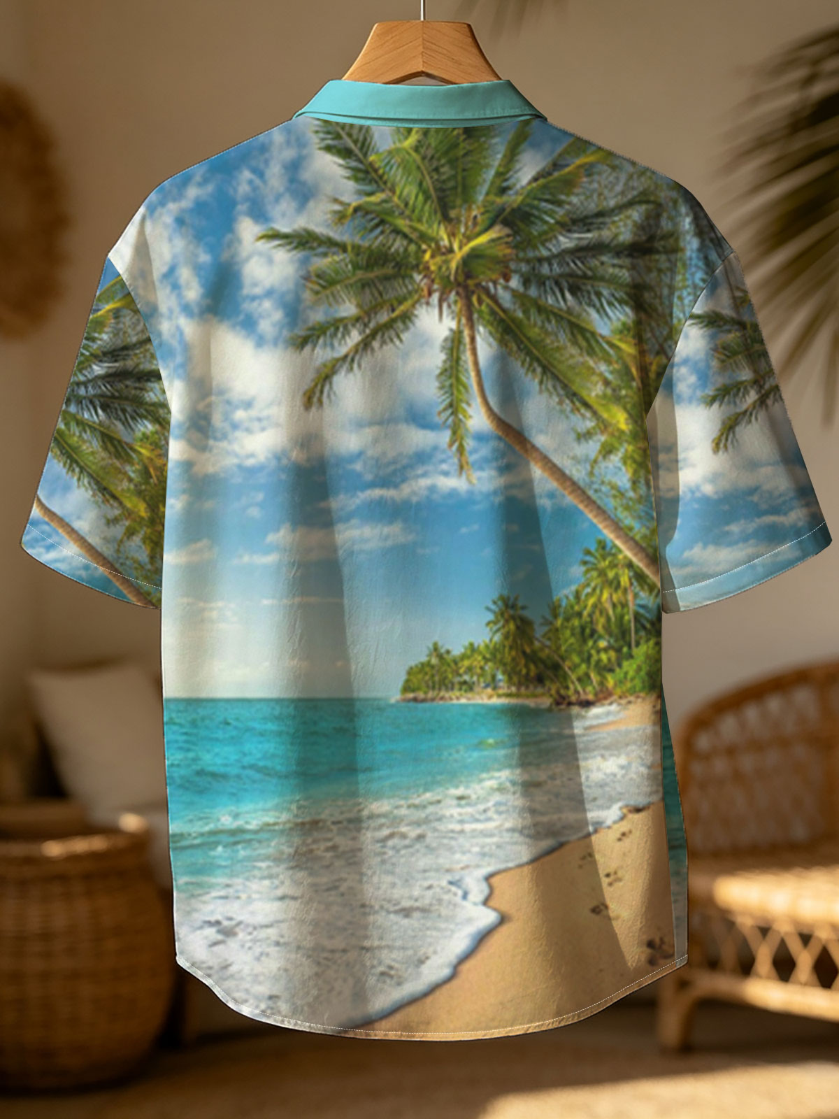 Tropical Beach with Palm Trees and Crystal Clear Water -  Shirt