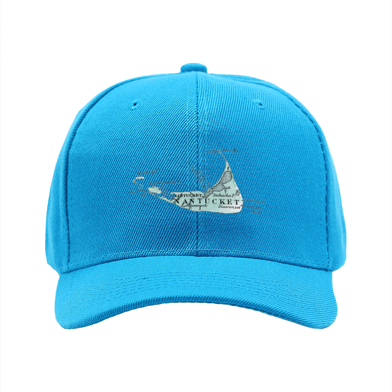 1pc New Baseball Cap with Nantucket Island Print and Text Design Unisex Adjustable Hat for Outdoor Activities Travel and Casual Wear Suitable for Adults and Teens