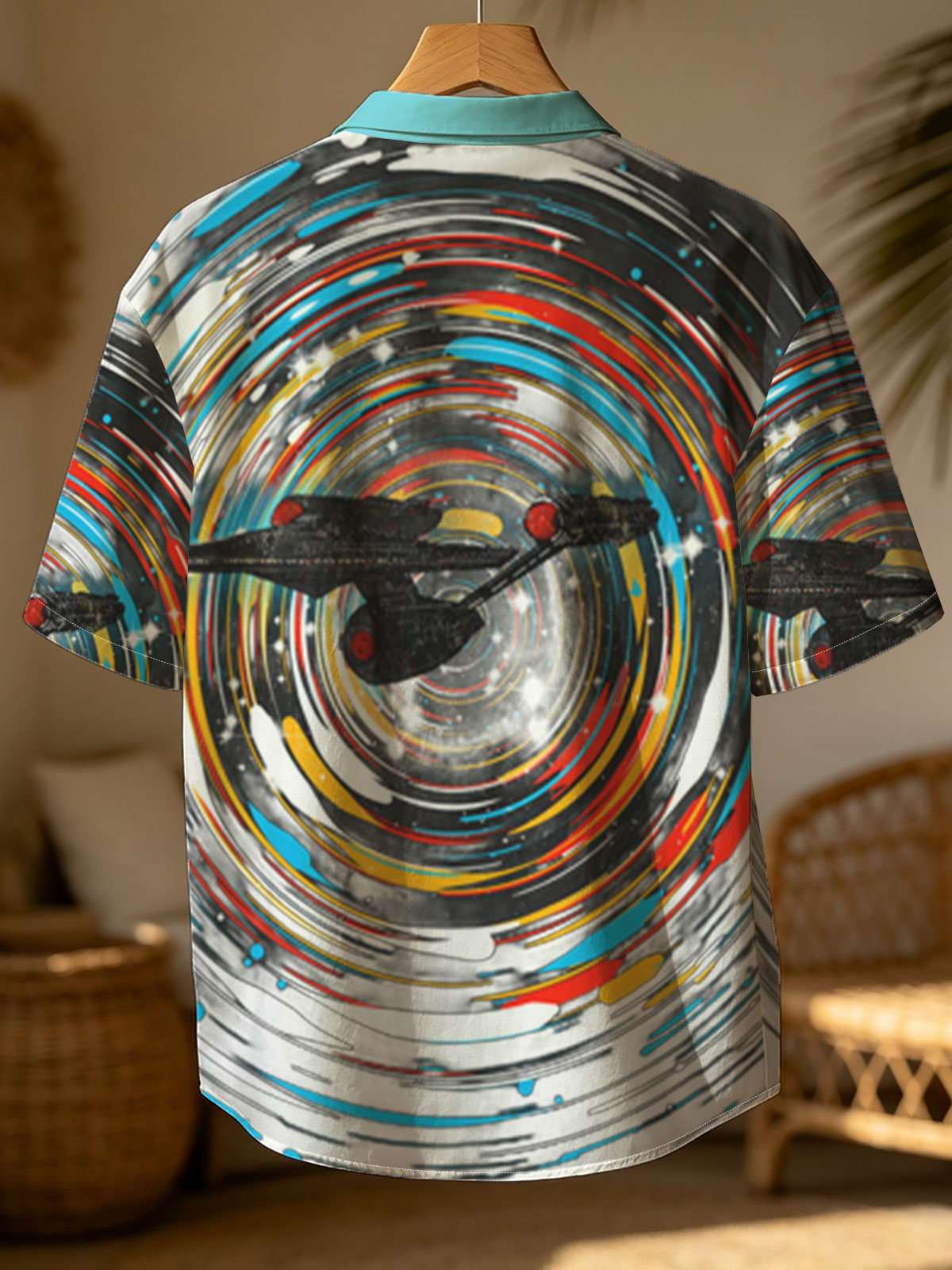 Star Trek Enterprise in Warp Speed Through Cosmic Vortex -  Shirt