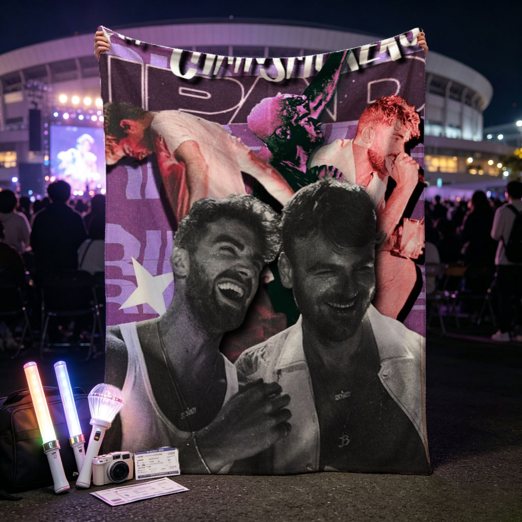 The Chainsmokers Live Performance Collage Featuring Dynamic Stage Moments and Band Members in Action - Blankets