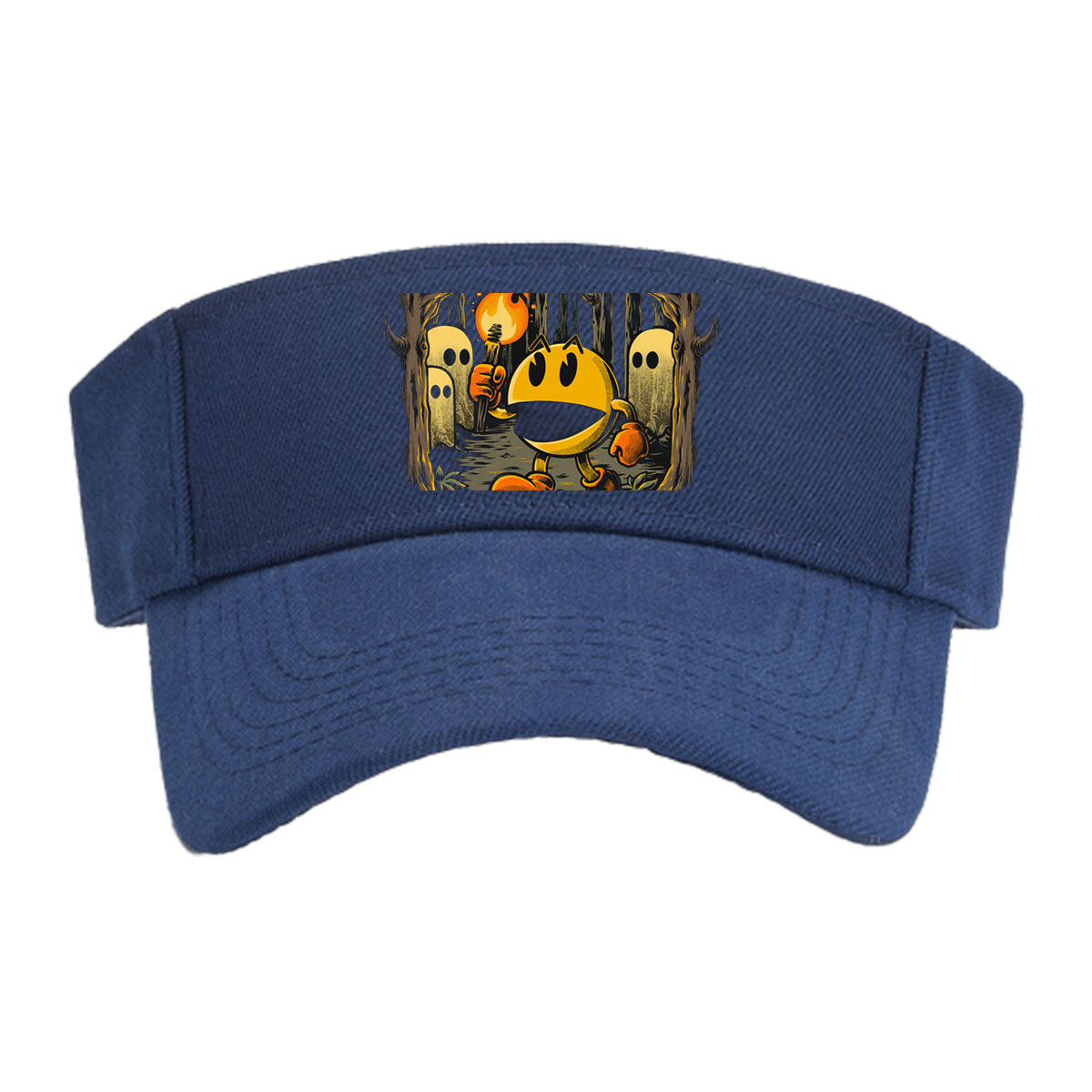 Pac-Man in the Haunted Forest with Ghosts and Torch -  Visor cap