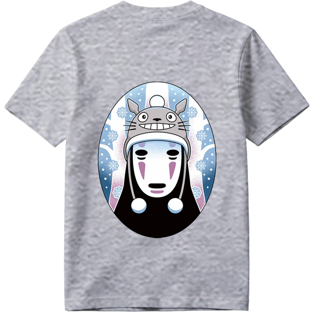Totoro and No-Face Winter Fusion - Tee