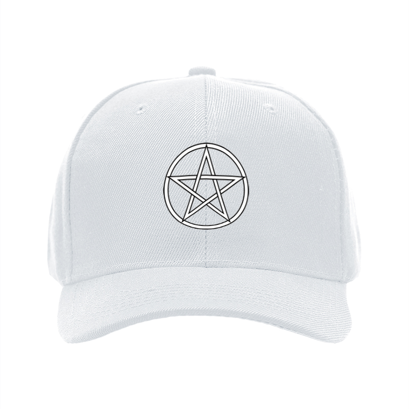 1pc New Baseball Cap with Pentagram Print Design Unisex Adjustable Hat for Outdoor Activities and Casual Wear Suitable for Adults Who Love Unique Symbolic Style