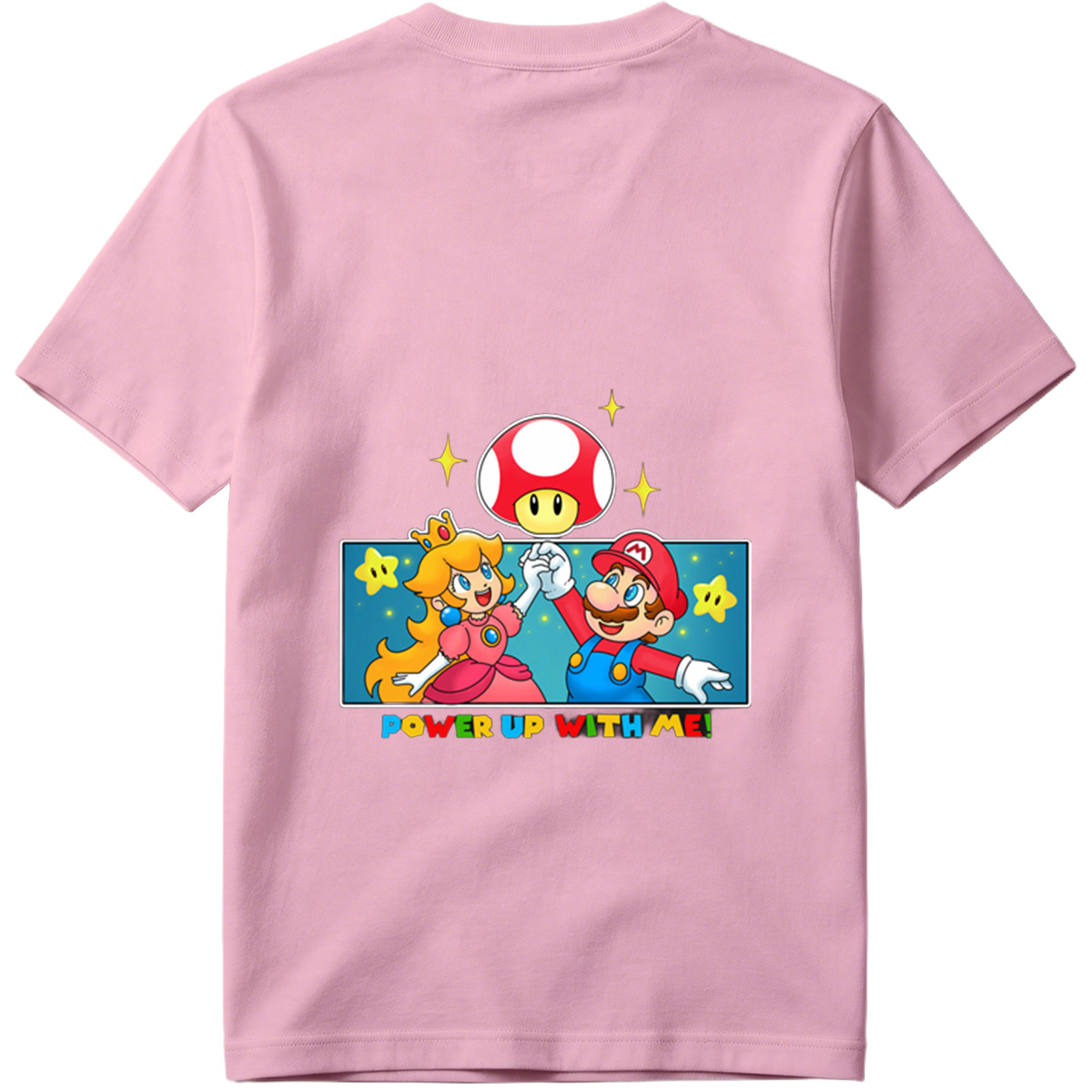Super Mario: Mario and Peach Power Up with Toad! - Tee