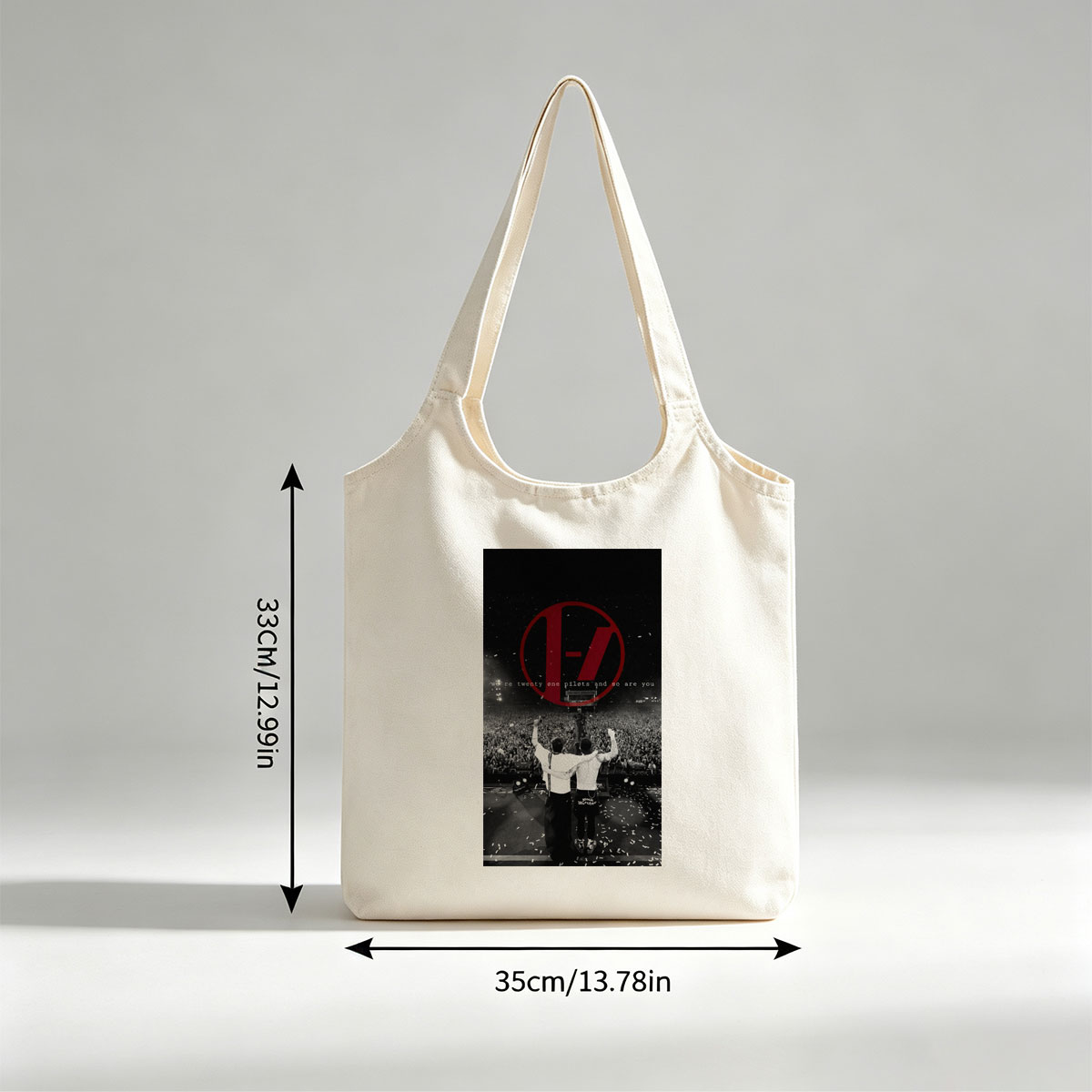 Twenty One Pilots Live Concert Performance with Fans and Confetti in Stadium - Canvas shoulder bags/