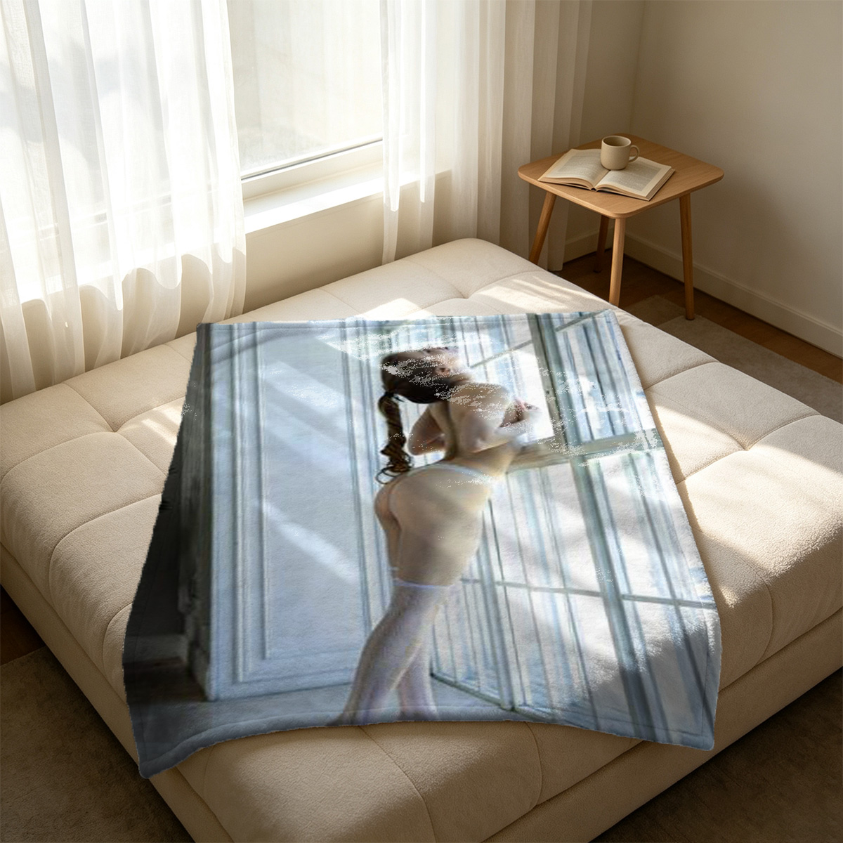Inuyasha Kagura Bunny Girl Red Latex Qipao Cosplay - Blanket
