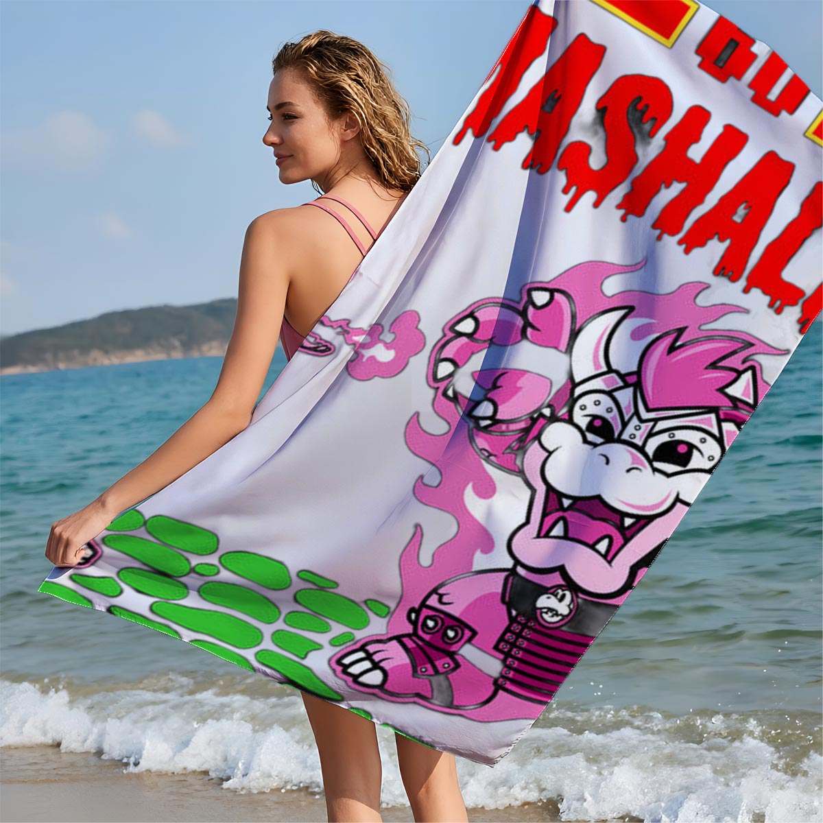 Peach Blade vs Koopa Kahn in Smashality Battle - Beach towels