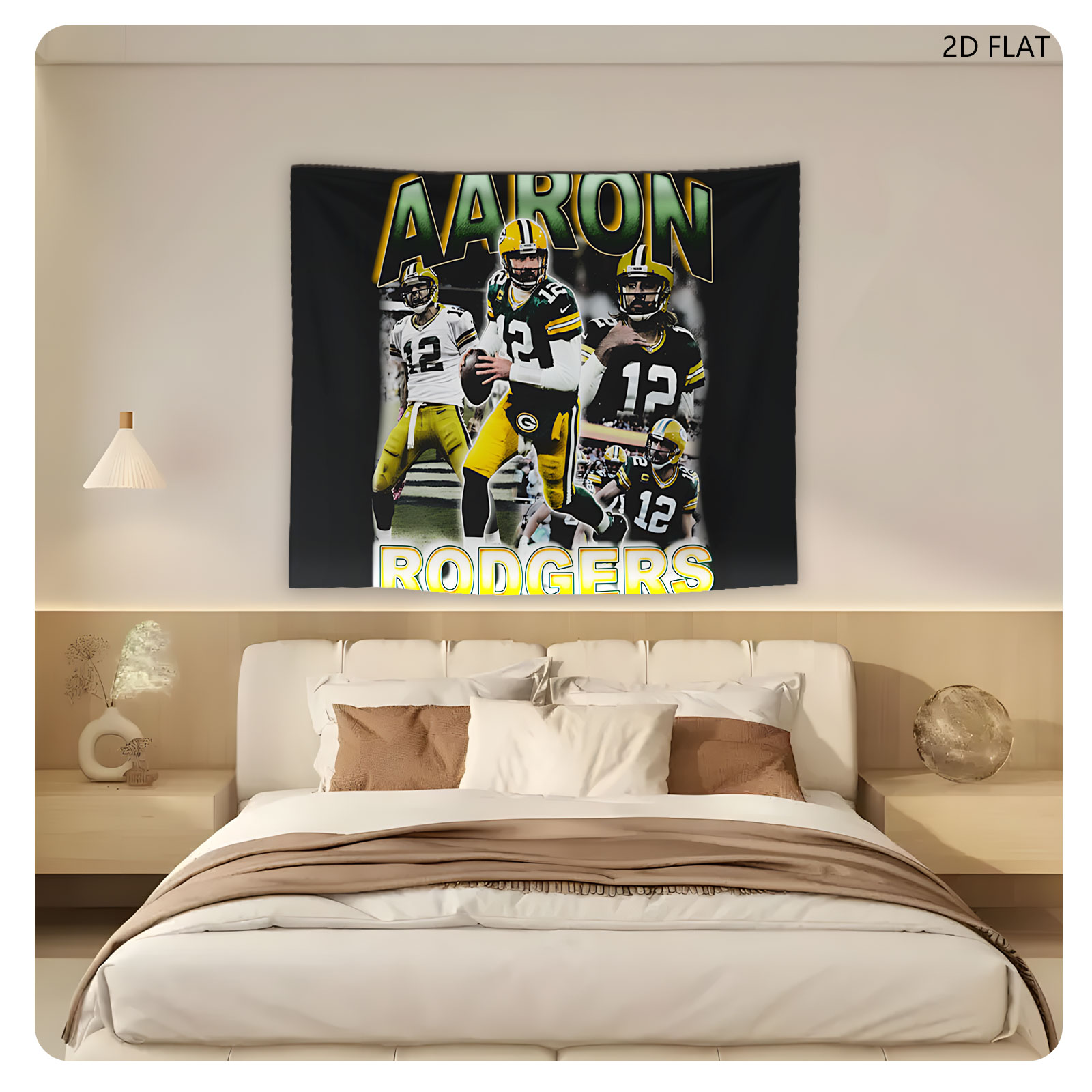 Aaron Rodgers Green Bay Packers NFL Quarterback Action Montage - Tapestry
