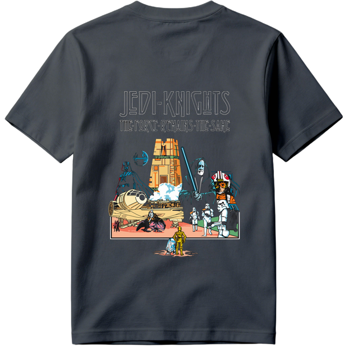 Jedi Knights: The Force Remains the Same – Darth Vader, Emperor Palpatine, Stormtroopers, and Iconic Star Wars Characters - Tee