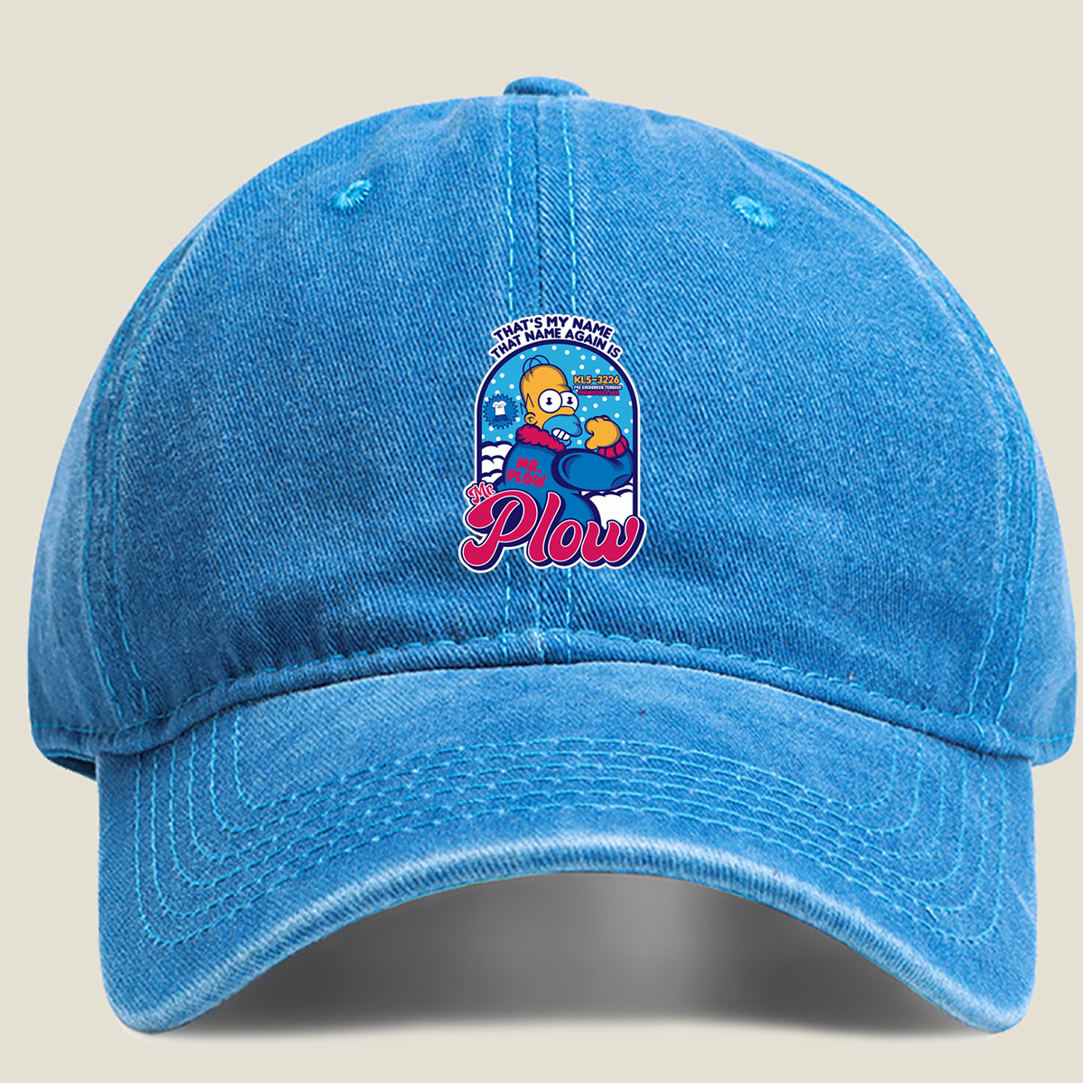 Homer Simpson Mr. Plow Springfield USA - Washed Denim - Baseball Cap