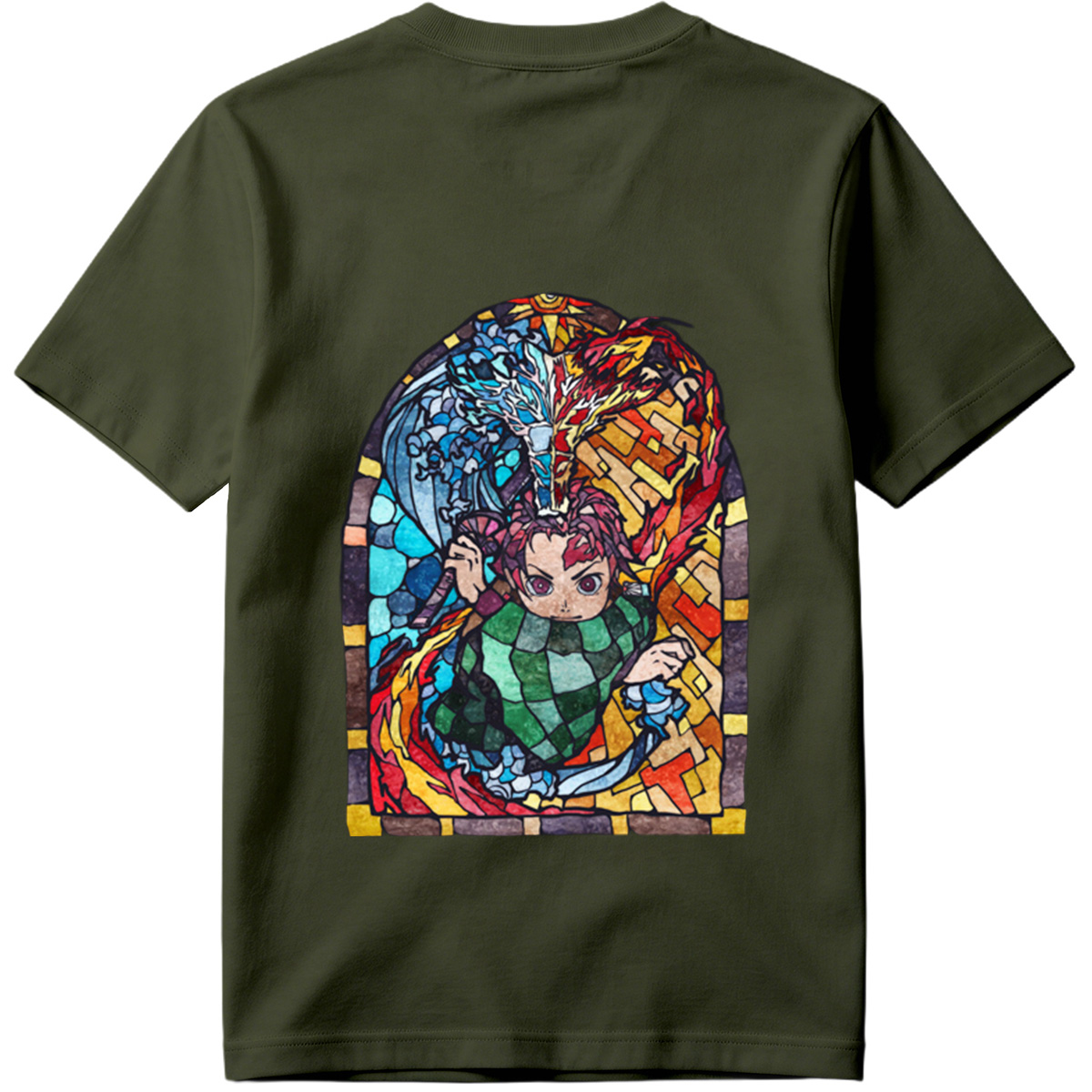 Demon Slayer: Tanjiro Kamado Stained Glass Art - Tee