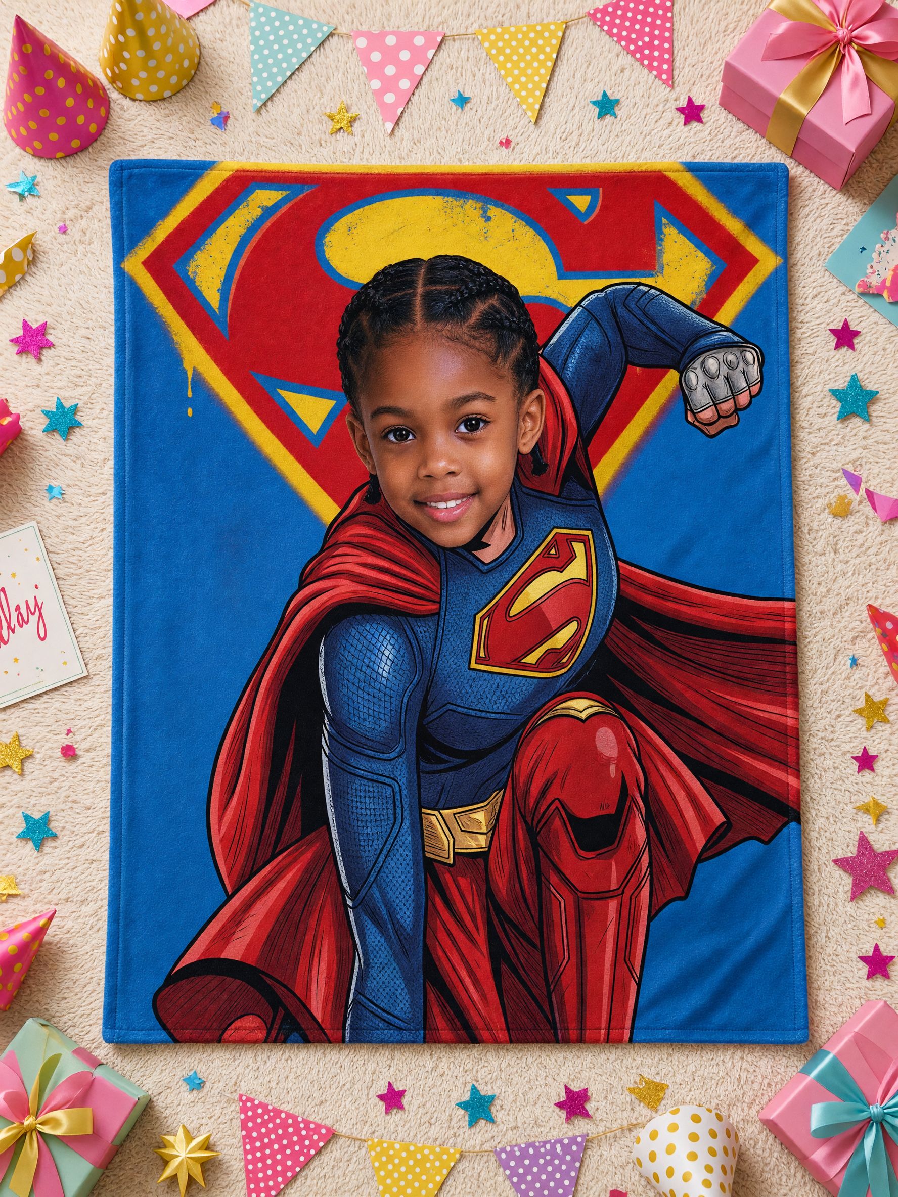 Custom Face Superhero Blanket Personalized Photo Flannel Throw Soft Fleece Bed Couch Quilt Ideal Personalized Gift