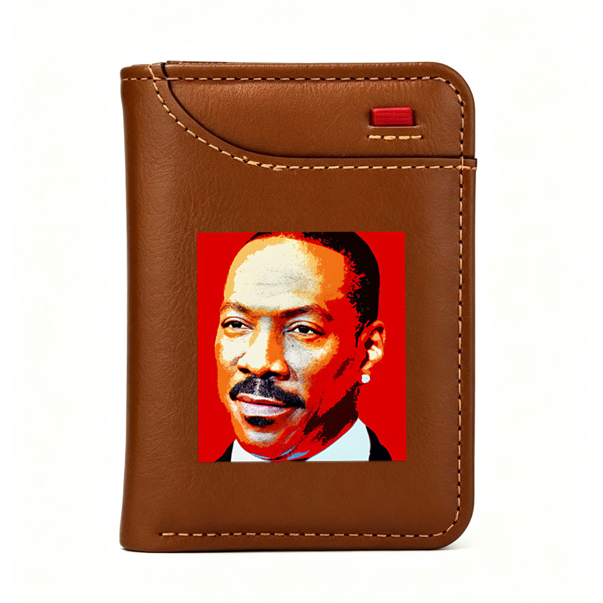 Eddie Murphy in a vibrant pop art style portrait - Vertical Style Wallet