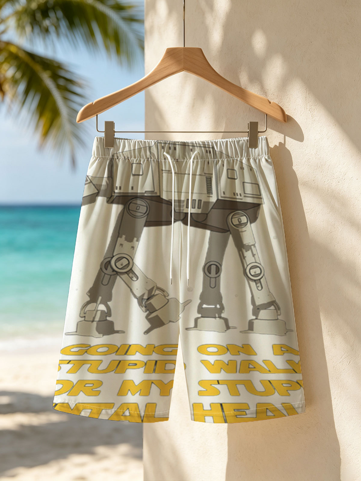AT-AT Walker: Going on a Stupid Walk for My Stupid Mental Health -  Beach shorts