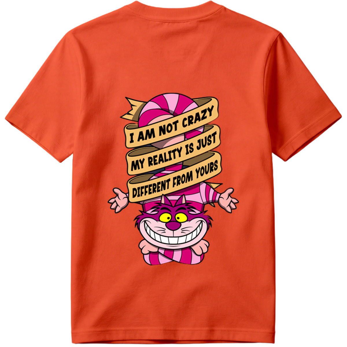 Cheshire Cat from Alice in Wonderland with Quote 