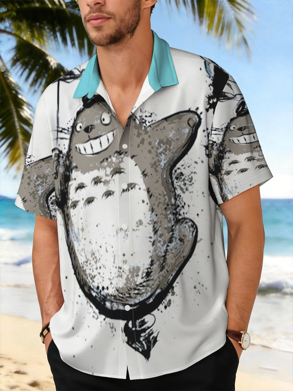 Totoro with Umbrella and Mini Totoros -  Shirt
