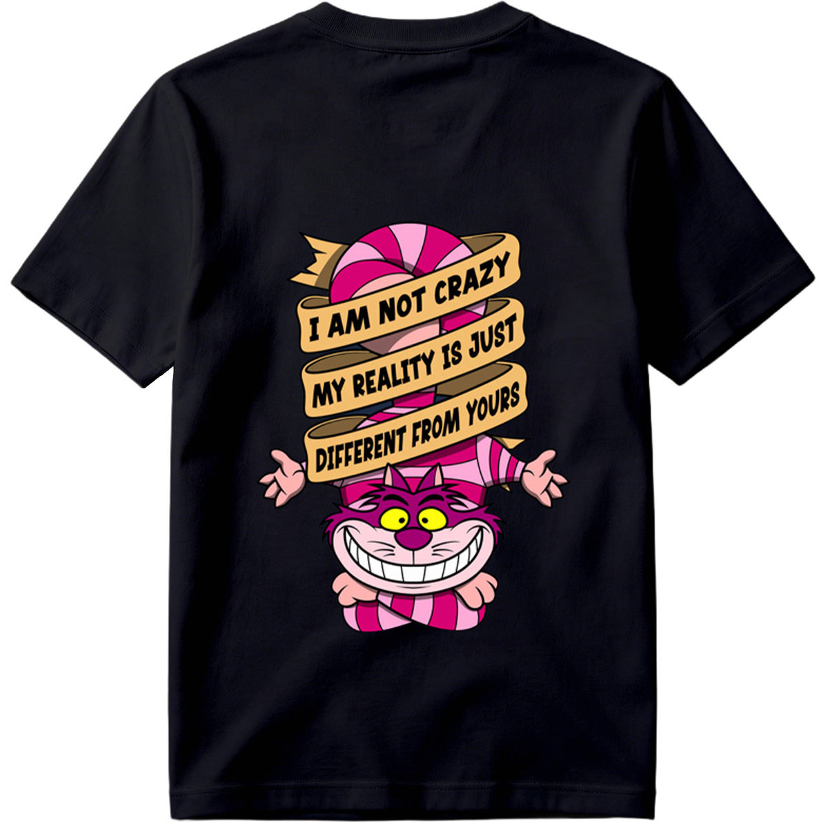Cheshire Cat from Alice in Wonderland with Quote 