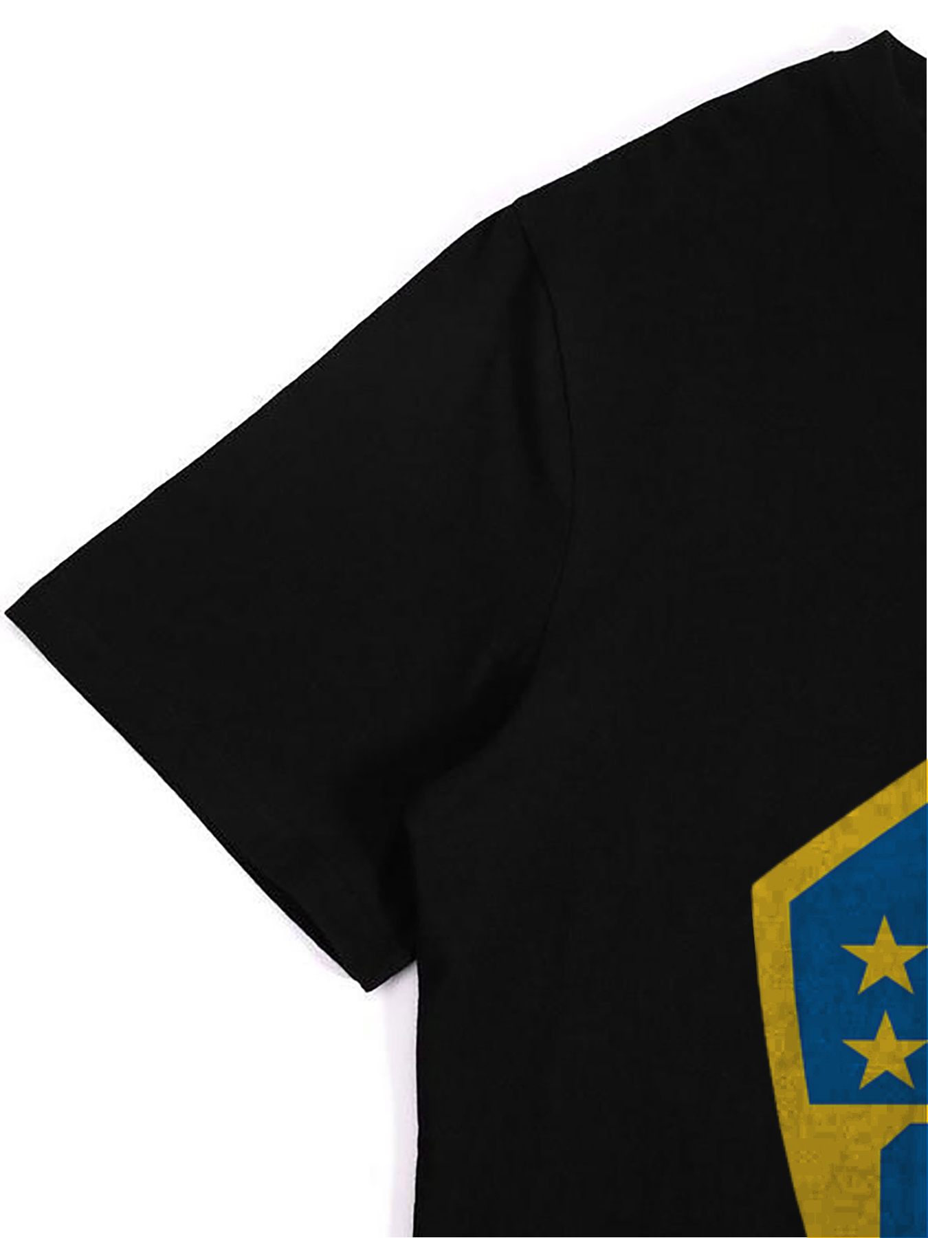 Men's Printed T-Shirt with CABJ Shield Logo and Stars Design, Casual Round Neck Summer Lightweight Breathable Short Sleeve Tee for Sports Fans and Everyday Wear, Suitable for Adults and Football Enthusiasts