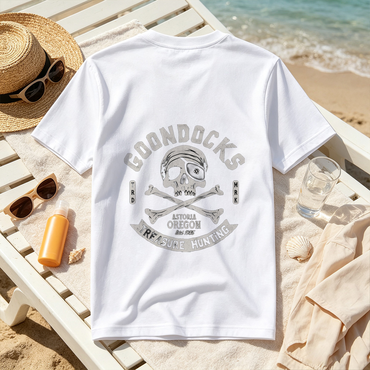 Goondocks Treasure Hunting Skull Logo - Tee