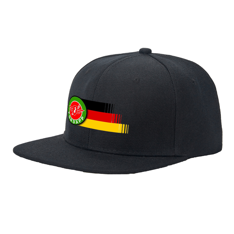 Flat Brim Baseball Cap Zundapp Logo Print Streetwear Underground Skate Style for Basketball Court Skate Park Urban Riders and Hip Hop Artists