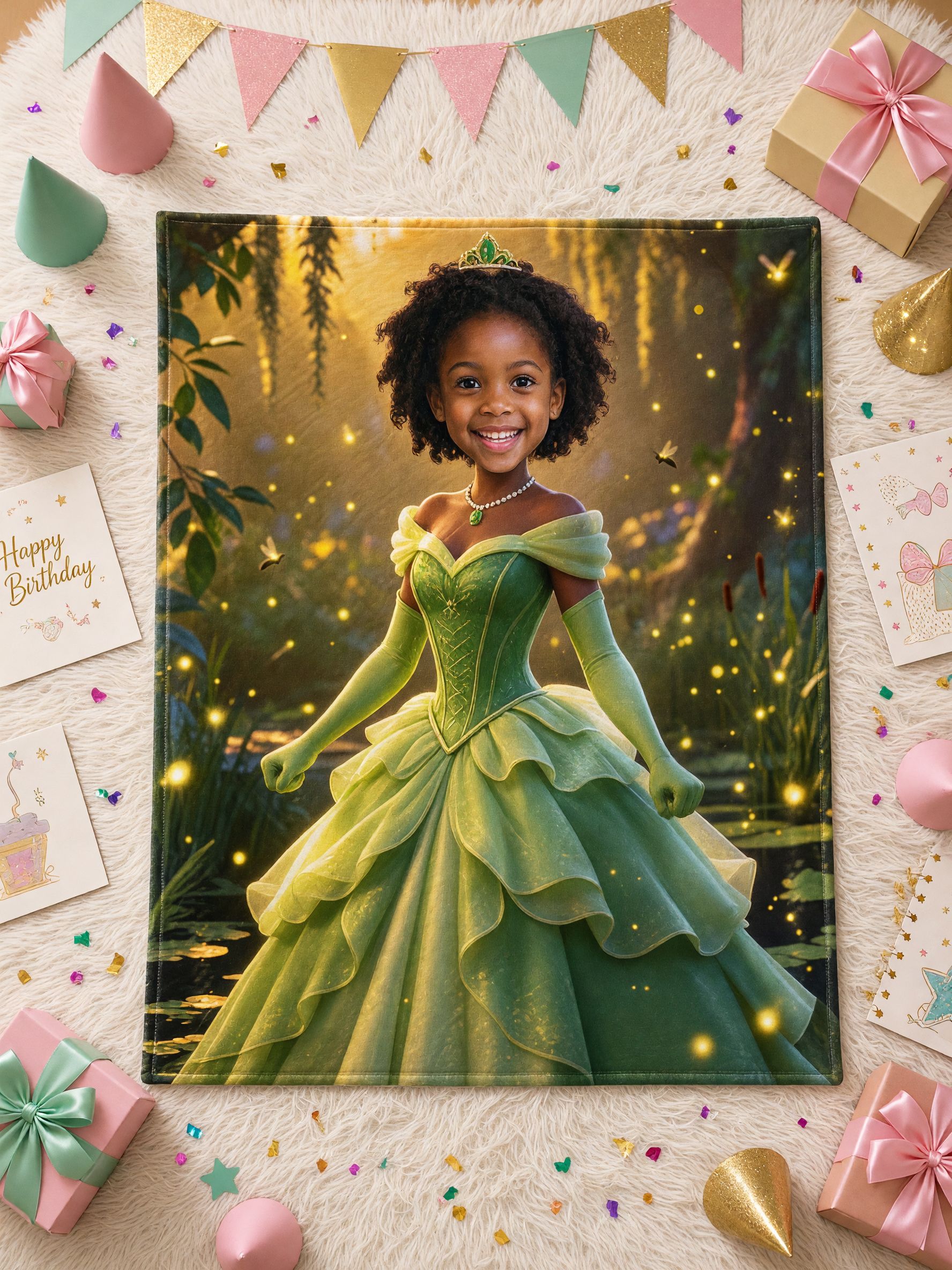 Custom Face Photo Blanket Personalized Princess Flannel Fleece Throw, Ideal Cozy Keepsake Gift