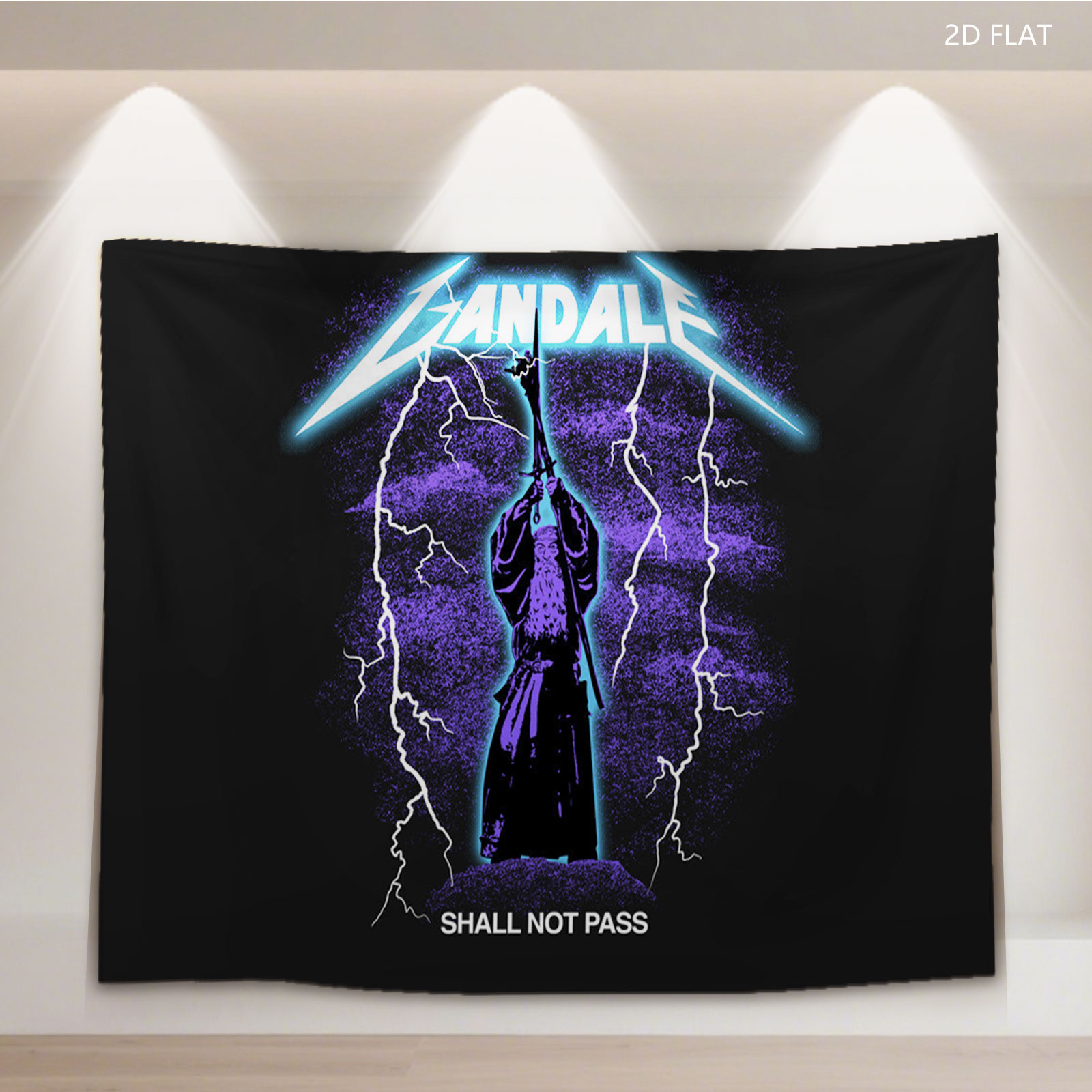 Gandalf Shall Not Pass Metallica Style Poster - Tapestry