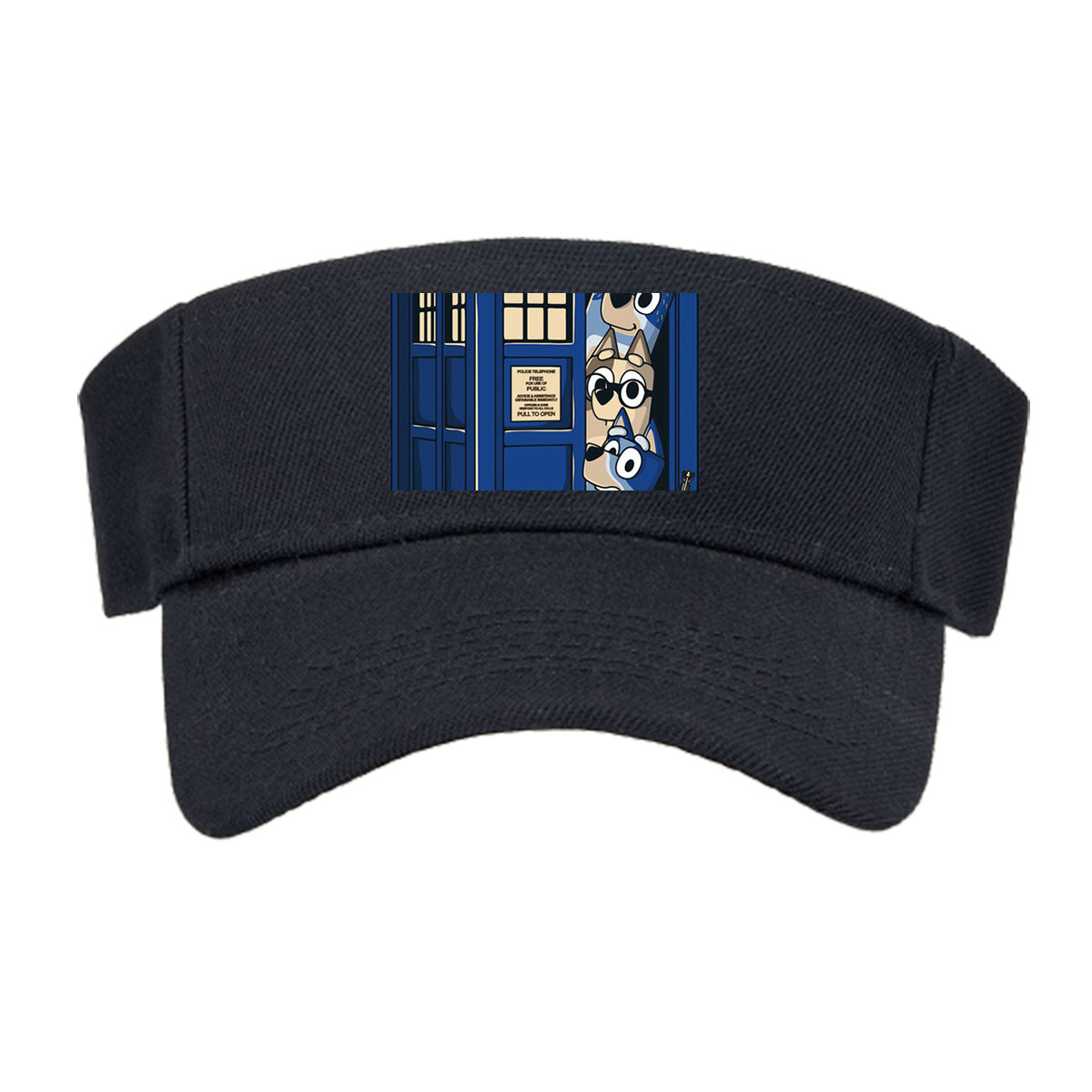 Bluey and Family in the TARDIS: A Whimsical Time Travel Adventure -  Visor cap
