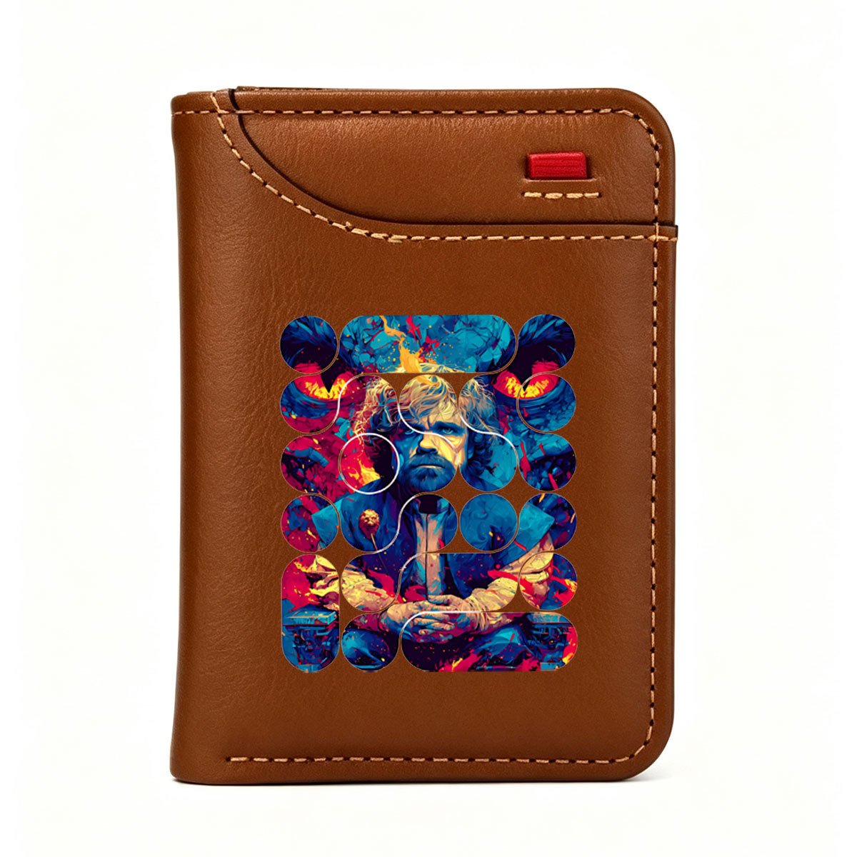 Game of Thrones: Tyrion Lannister in a Vibrant, Abstract Portrait - Vertical Style Wallet