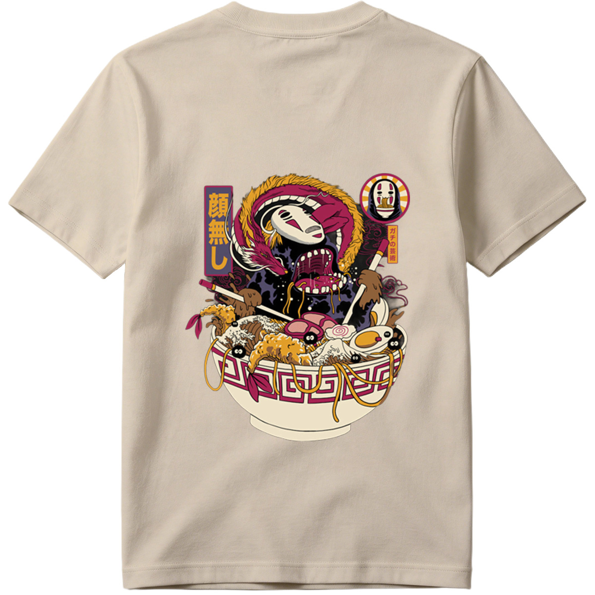 No-Face Ramen: Spirited Away Fusion Art - Tee