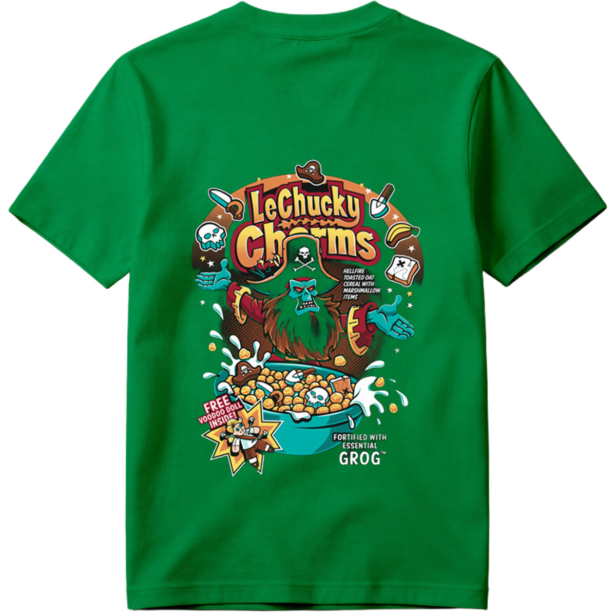 LeChucky Charms: Hellfire Toasted Oat Cereal with Voodoo Doll and Grog - Tee