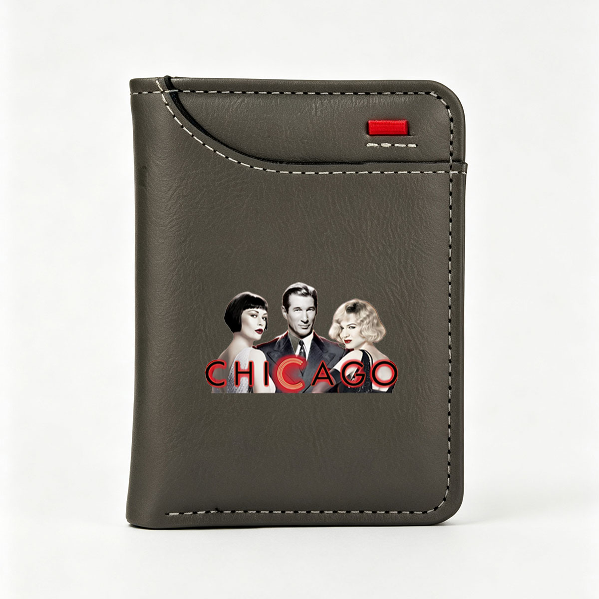 Chicago: Velma Kelly, Billy Flynn, and Roxie Hart in the Iconic Musical Drama - Vertical Style Wallet