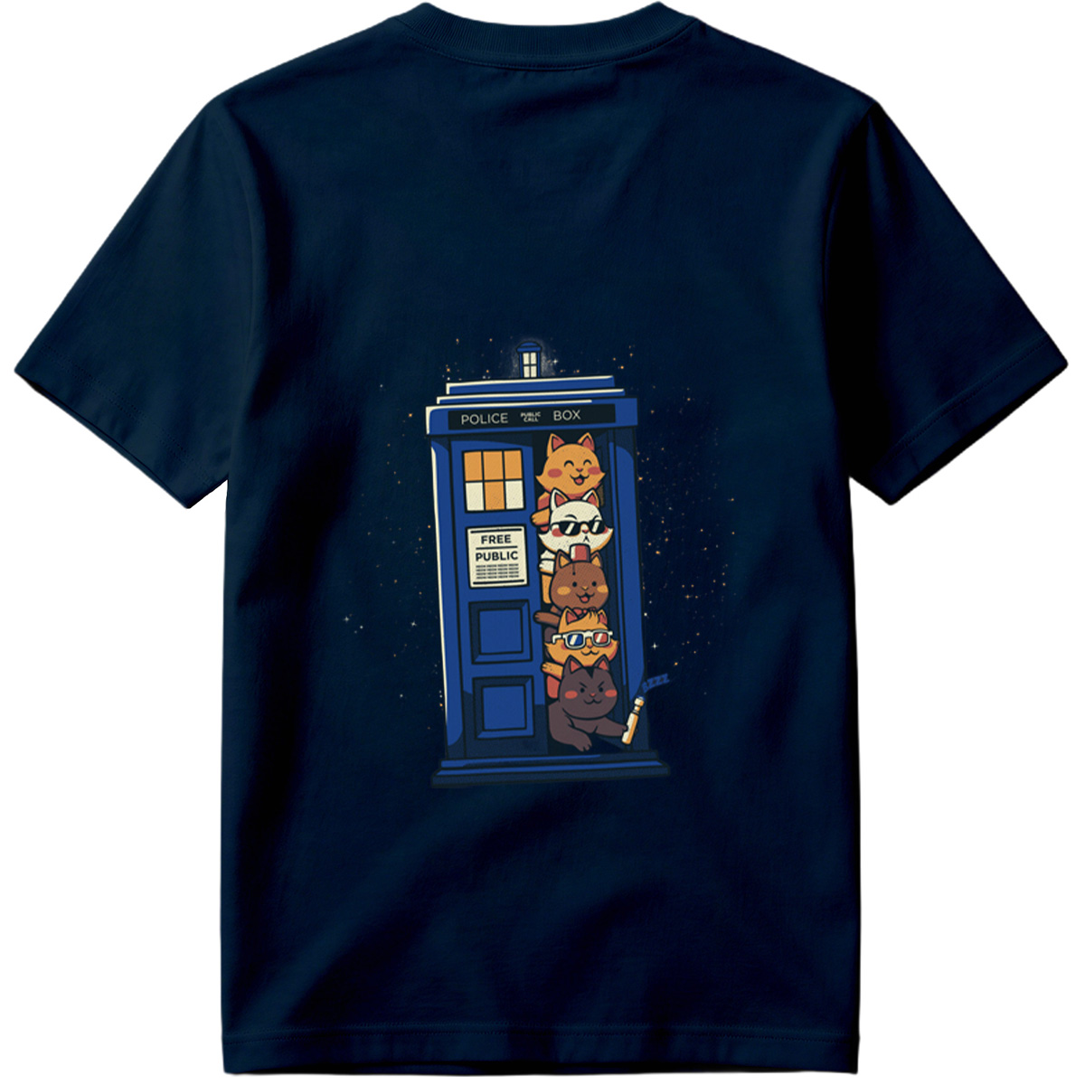Doctor Who Cats in the TARDIS - Tee