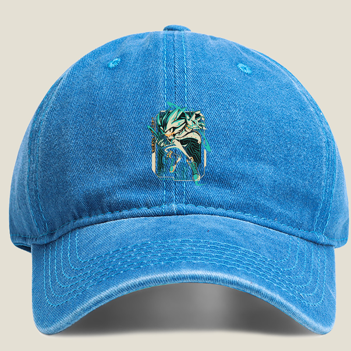 Silver the Hedgehog - Cybernetic Speed - Washed Denim - Baseball Cap