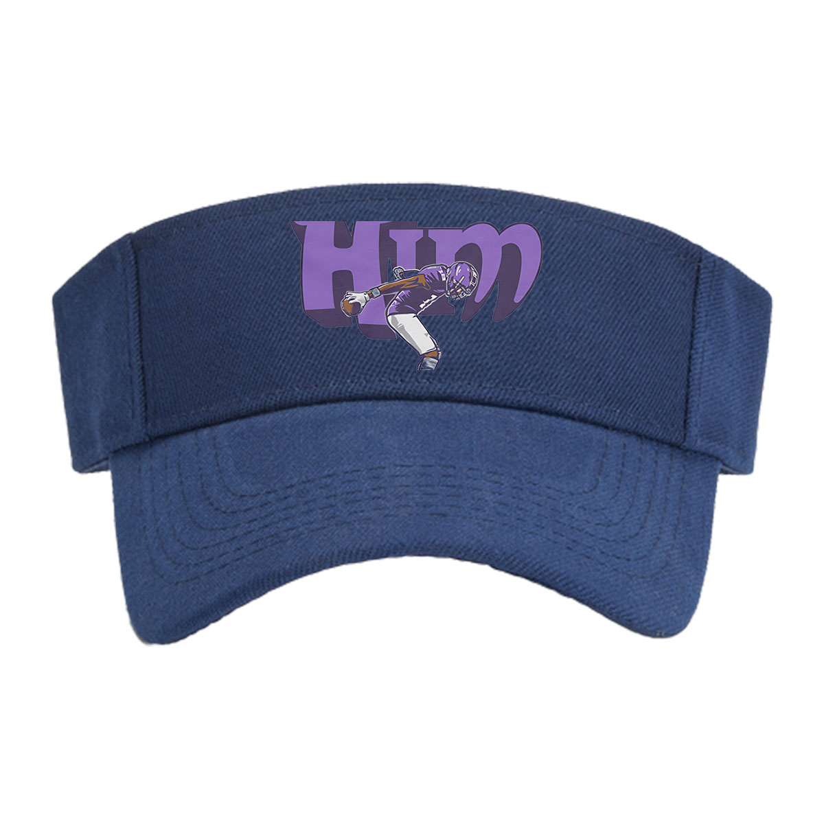 Him Football Player in Purple Uniform -  Visor cap