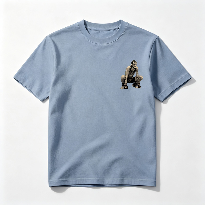 MMA Fighter with Tattoos and UFC Gloves - Tee