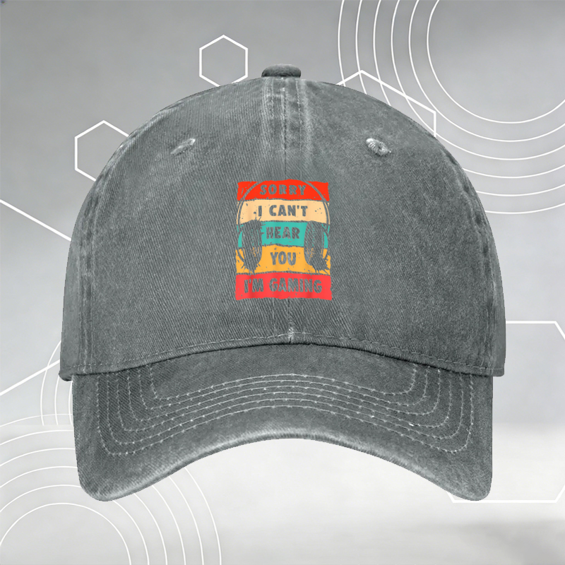 New Baseball Cap with Cute Hippo Couple Print and 
