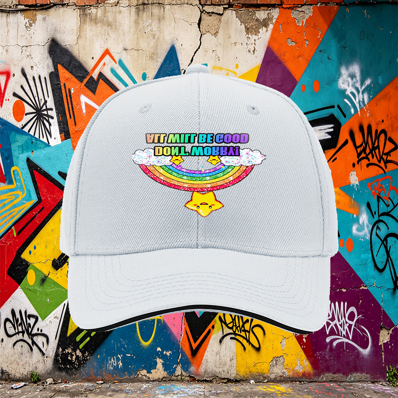 Unisex Classic Sandwich Hat with Rainbow Star Print 